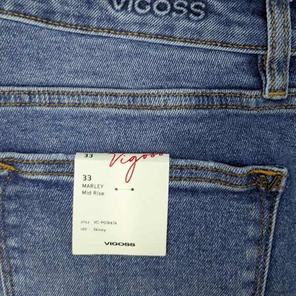 NWT VIGOSS Marley Midrise Skinny Size 33 - Picture 7 of 10